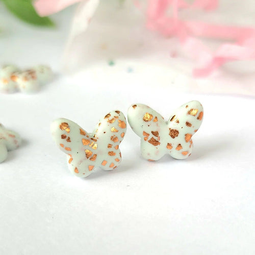 Blue butterflies earrings